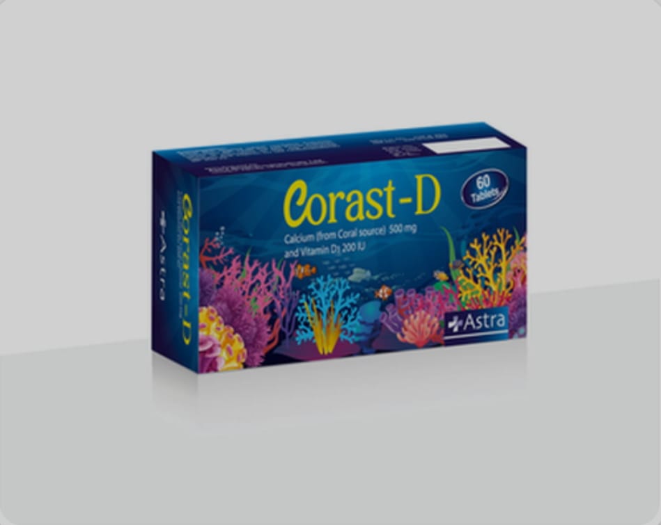 Tablet Corast-D 500mg+200iu (60pcs)